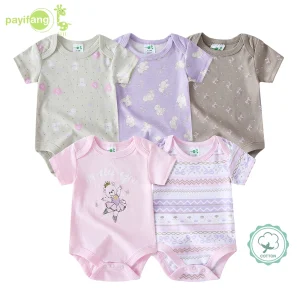 5pcs Baby Girl Romper Set